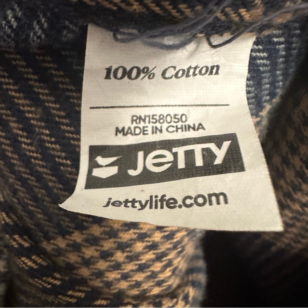 Jetty Marine Supply Company Long Sleeve Flannel Shirt Men’s Medium Plaid - Picture 7 of 8